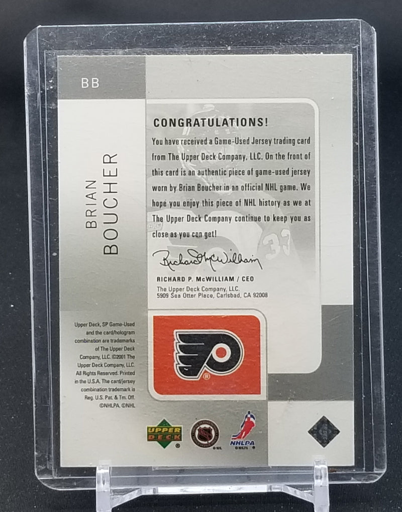 2001 UPPER DECK SP GAME-USED - TOOLS OF THE GAME - E. LINDROS -