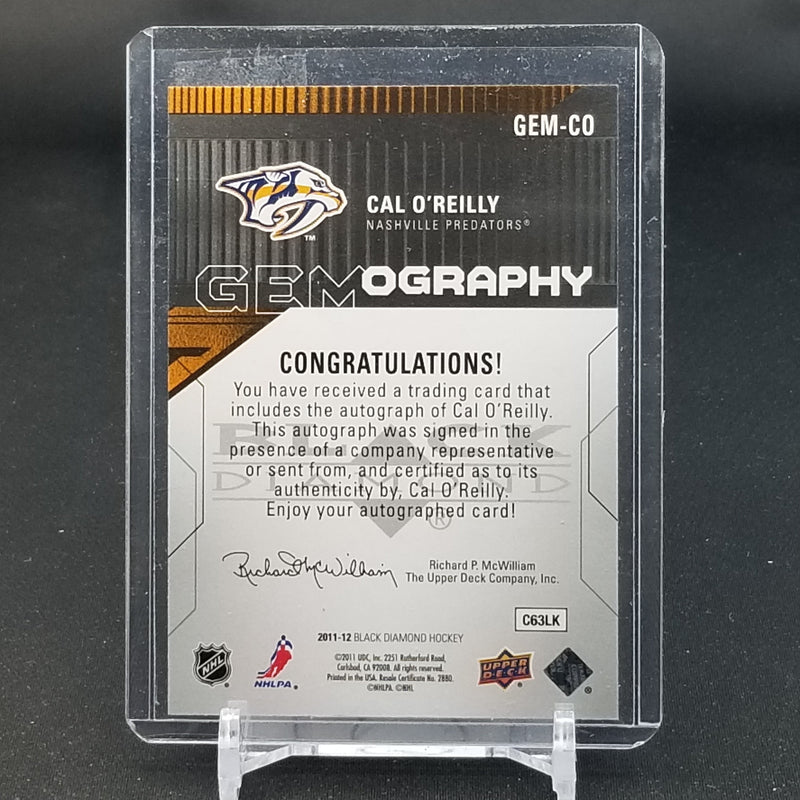 2011 UPPER DECK BLACK DIAMOND - GEMOGRAPHY - C. O'REILLY -