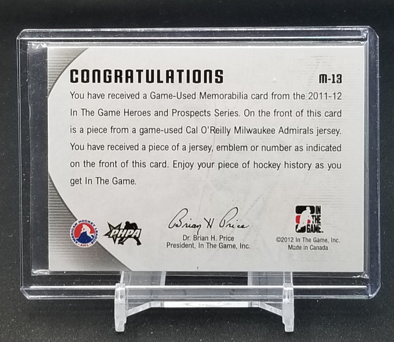 2012 IN THE GAME - GAME-USED NUMBER SILVER - C. O'REILLY -