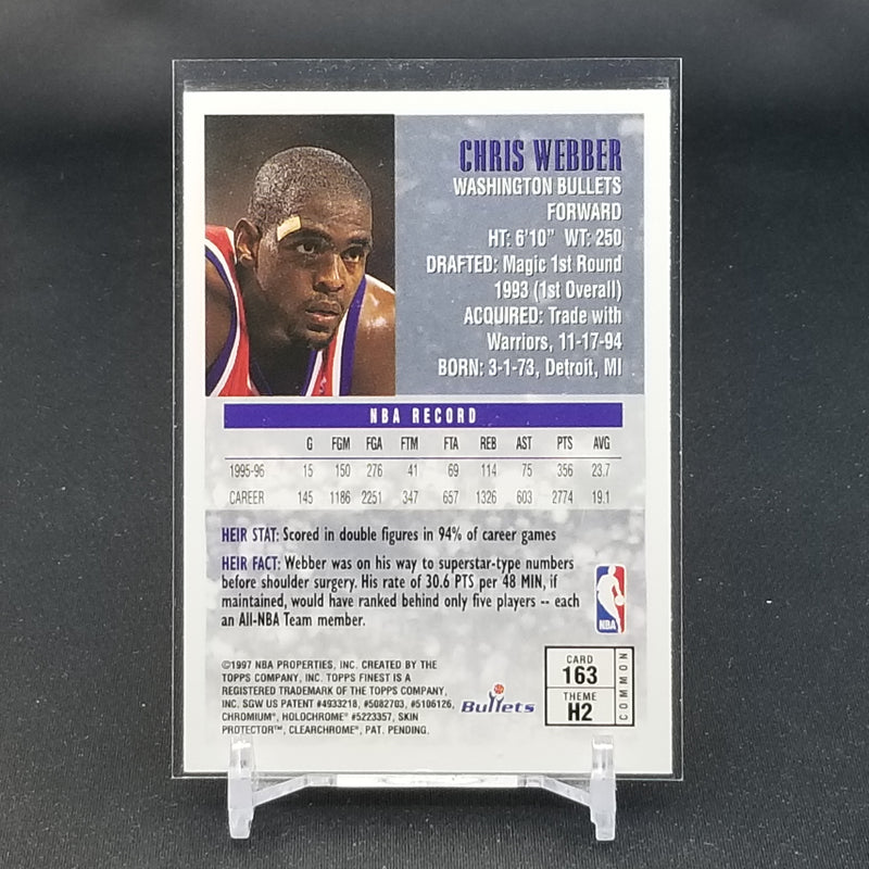 1997 TOPPS FINEST - NBA HOOPS - C. WEBBER -