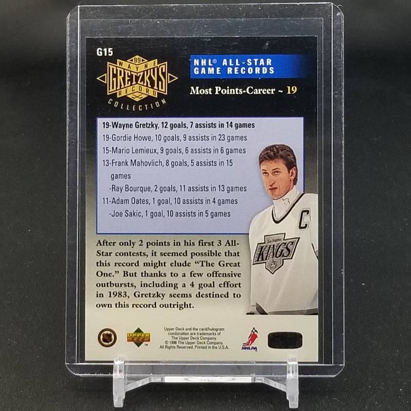 1996 UPPER DECK - NHL ALL STAR GAME RECORDS - W. GRETZKY -