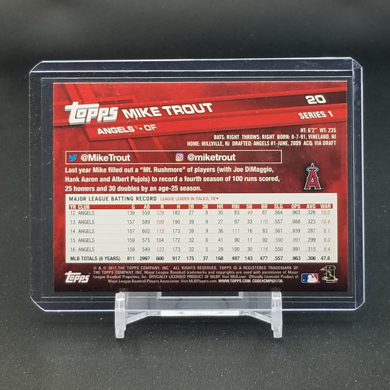 2017 TOPPS SERIES ONE - M. TROUT -