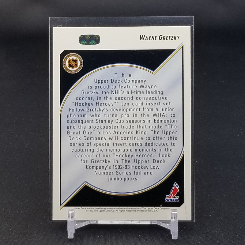 1992 UPPER DECK - HOCKEY HEROES - W. GRETZKY - NO#