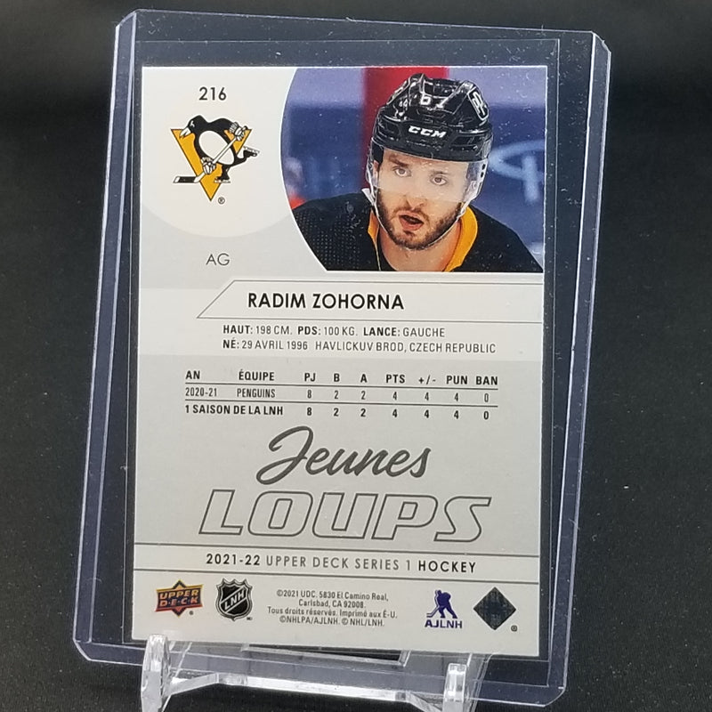 2021 UPPER DECK SERIES ONE - FRENCH - YOUNG GUNS - R. ZOHORNA -