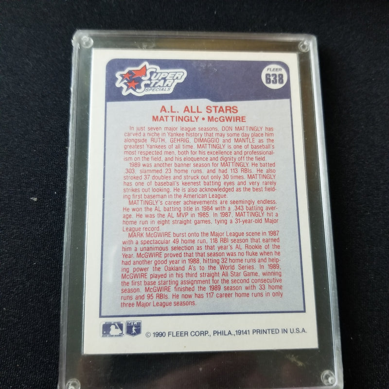 1990 FLEER - SUPER STAR SPECIALS - D. MATTINGLY/ M. McGWIRE -