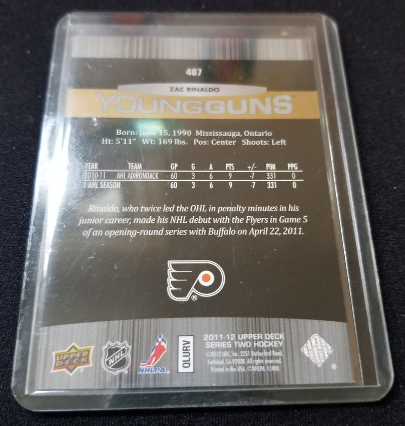 2011 UPPER DECK SERIES TWO - UD EXCLUSIVES - YOUNG GUNS - Z. RINALDO - #487 - #'D/100 - RC