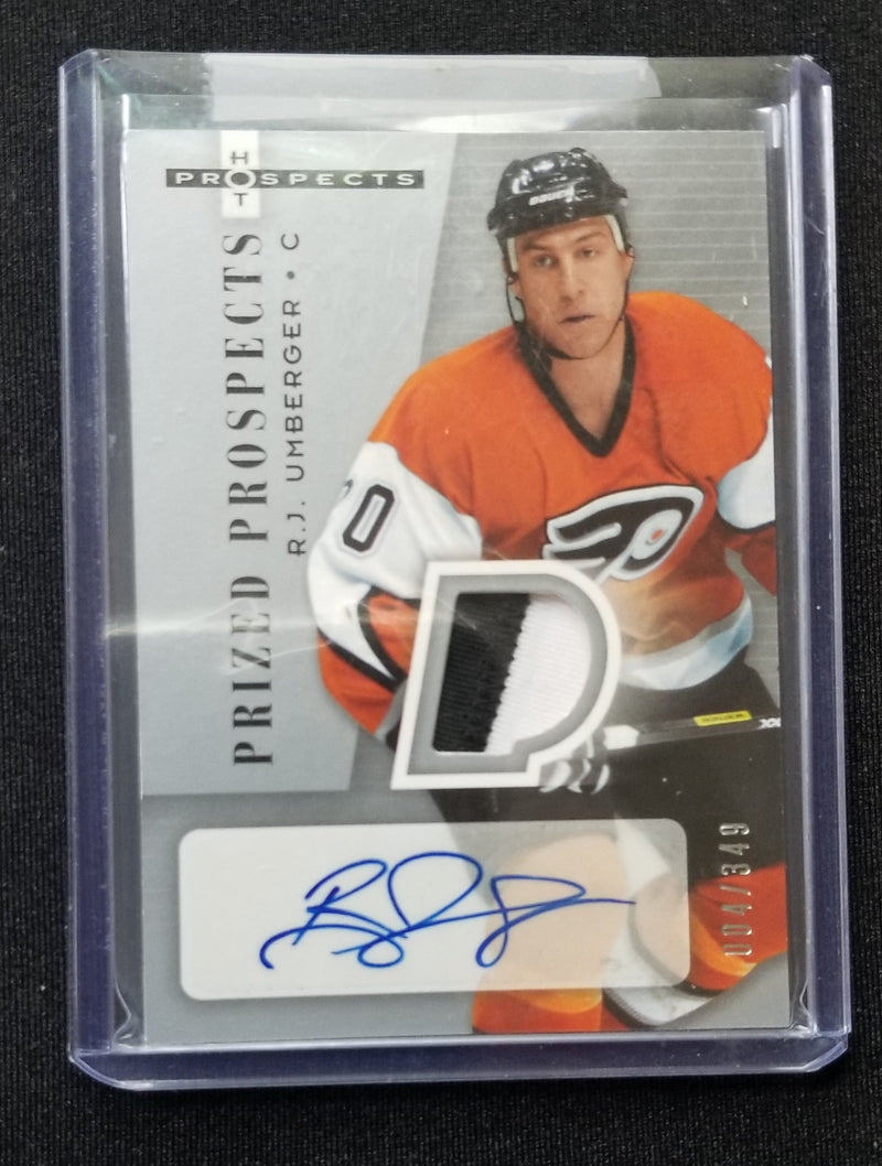 2006 FLEER - PRIZED PROSPECTS - R. UMBERGER - #259 - #'D/349 - RELIC - AUTOGRAPH