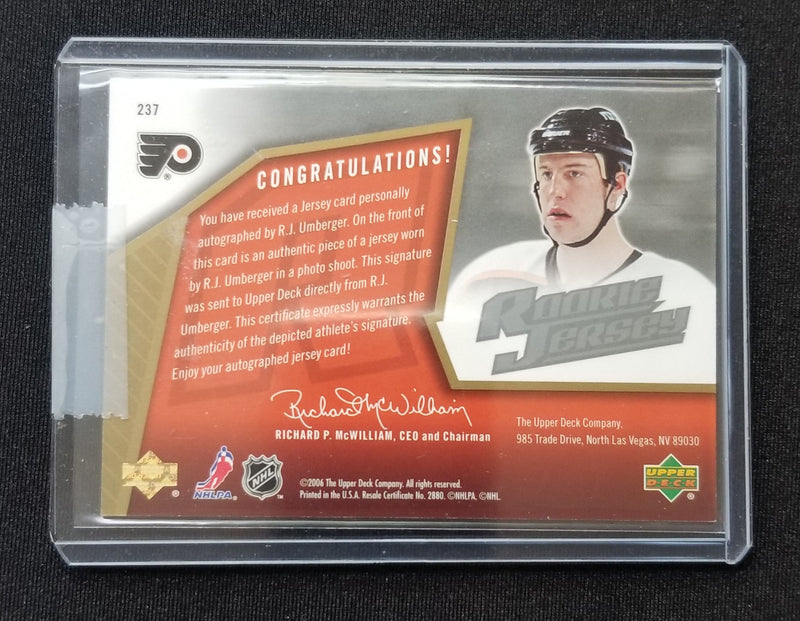 2006 UPPER DECK - ROOKIE JERSEY - R. UMBERGER - #237 - #'D/1999 - RELIC - AUTOGRAPH - RC