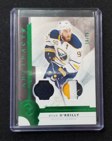 2016 UPPER DECK ARTIFACTS - EMERALD - R. O'REILLY - #85 - #'D/75 - DUAL RELIC
