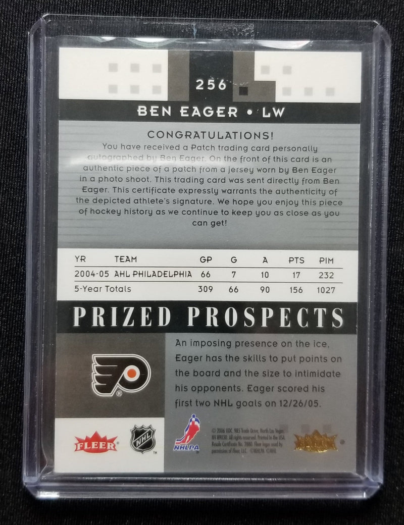2006 FLEER - PRIZED PROSPECTS - B. EAGER - #256 - #'D/349 - RELIC - AUTOGRAPH