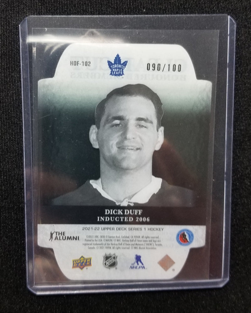 2021 UPPER DECK SERIES ONE - CLEAR CUT HONOURED MEMBERS - D. DUFF - #HOF-102 - #'D/100