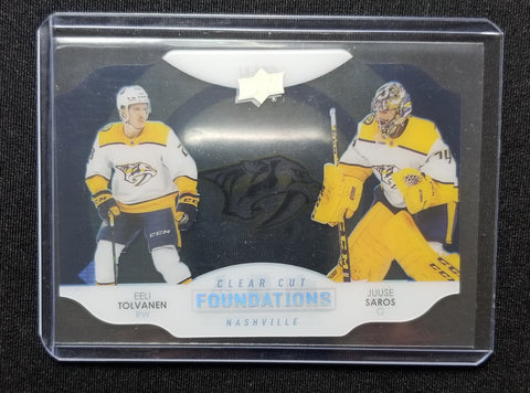 2021 UPPER DECK SERIES ONE - CLEAR CUT FOUNDATIONS - E. TOLVANEN / J. SAROS - #CCF-EJ