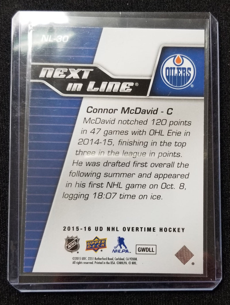 2015 UPPER DECK OVERTIME - NEXT IN LINE - C. MCDAVID -