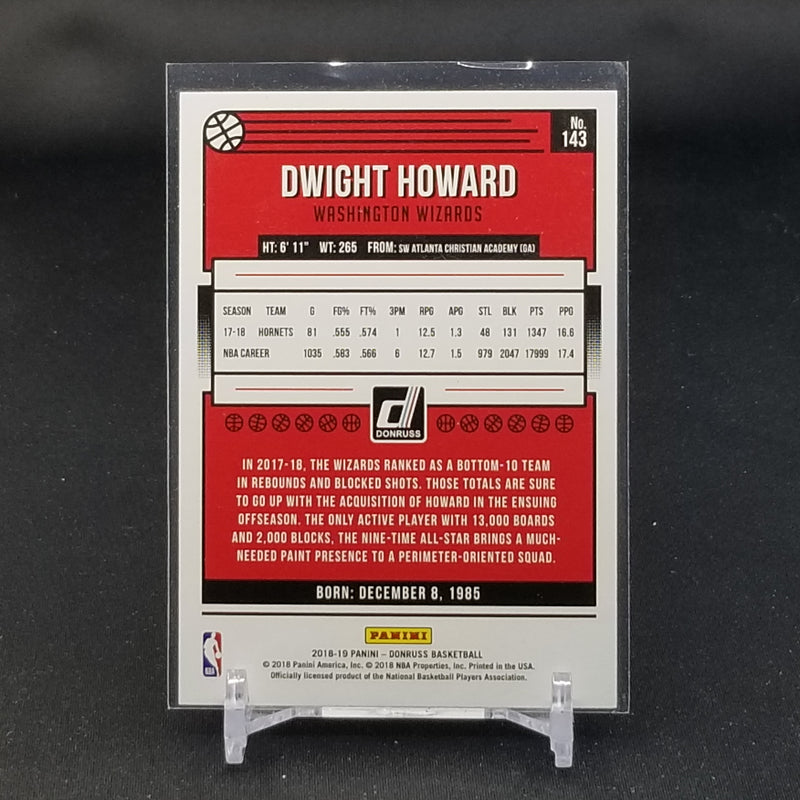 2018 PANINI DONRUSS - PURPLE - PRESS PROOF - D. HOWARD - #143 - #'D/199