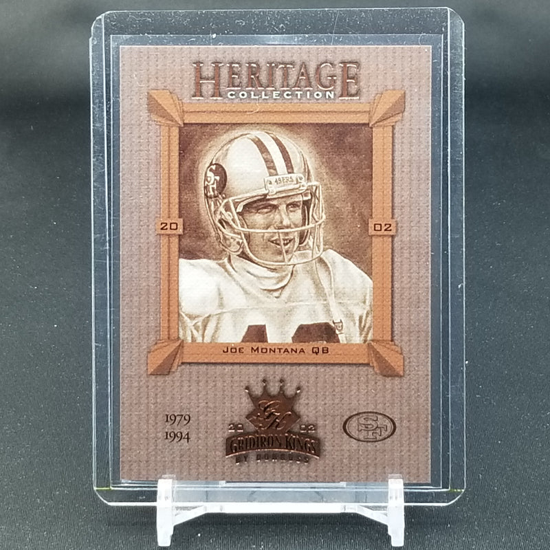 2002 DONRUSS - GRIDIRON KINGS - HERITAGE COLLECTION - J. MONTANA -