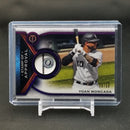 2021 TOPPS TRIBUTE - PURPLE - CERTIFIED STAMP OF APPROVAL - Y. MONCADA - #SOA-YM - #'D/50 - RELIC