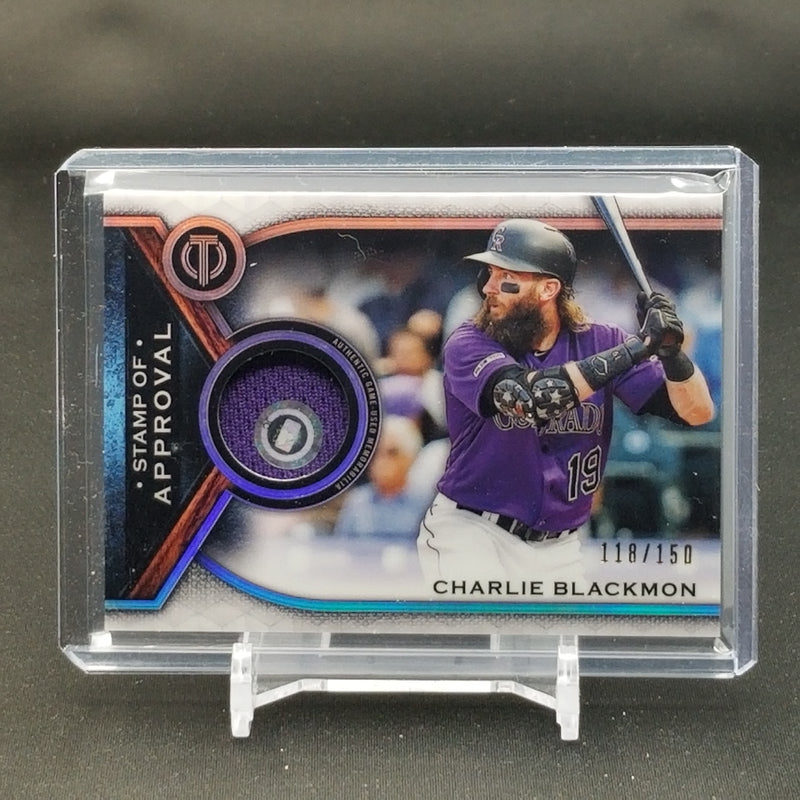 2021 TOPPS TRIBUTE - STAMP OF APPROVAL - C. BLACKMON - #SOA-CB - #'D/150 - RELIC