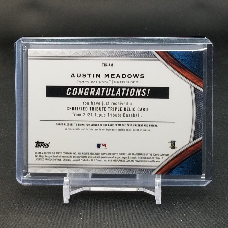 2021 TOPPS TRIBUTE - A. MEADOWS - #TTR-AM - #'D/150 - TRIPLE RELIC
