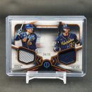2021 TOPPS TRIBUTE - ORANGE - K. HIURA / C. YELICH - #DR2-HY - #'D/25 - DUAL RELIC