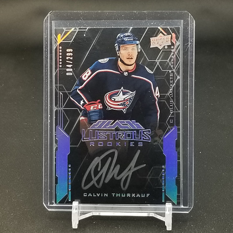 2020 UPPER DECK BLACK - BLACK LUSTROUS ROOKIES - C. THURKAUF - #LS-CT - #'D/299 - AUTOGRAPH - RC
