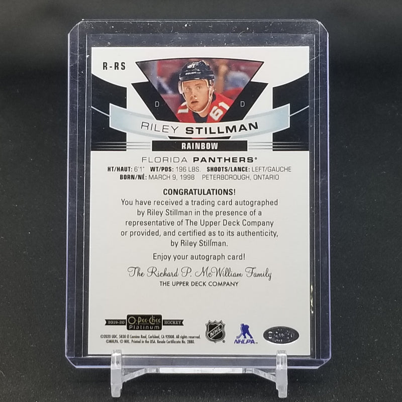 2019 UPPER DECK O-PEE-CHEE PLATINUM - RAINBOW - ROOKIE AUTOS - R. STILLMAN -