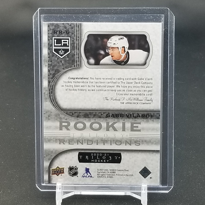 2020 UPPER DECK TRILOGY - ROOKIE RENDITIONS - G. VILARDY -