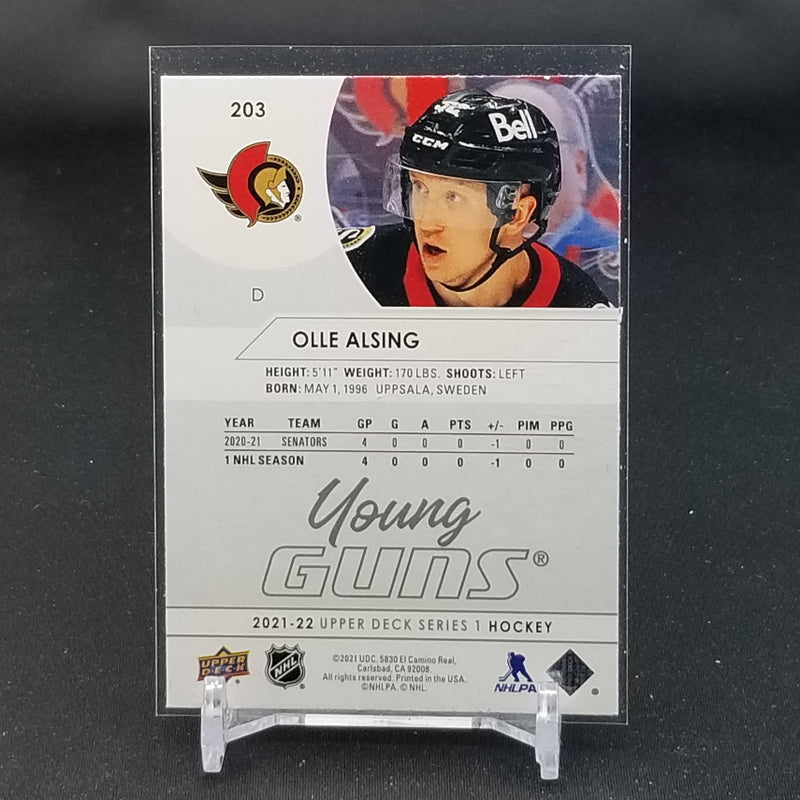 2021 UPPER DECK SERIES ONE - YOUNG GUNS - O. ALSING -