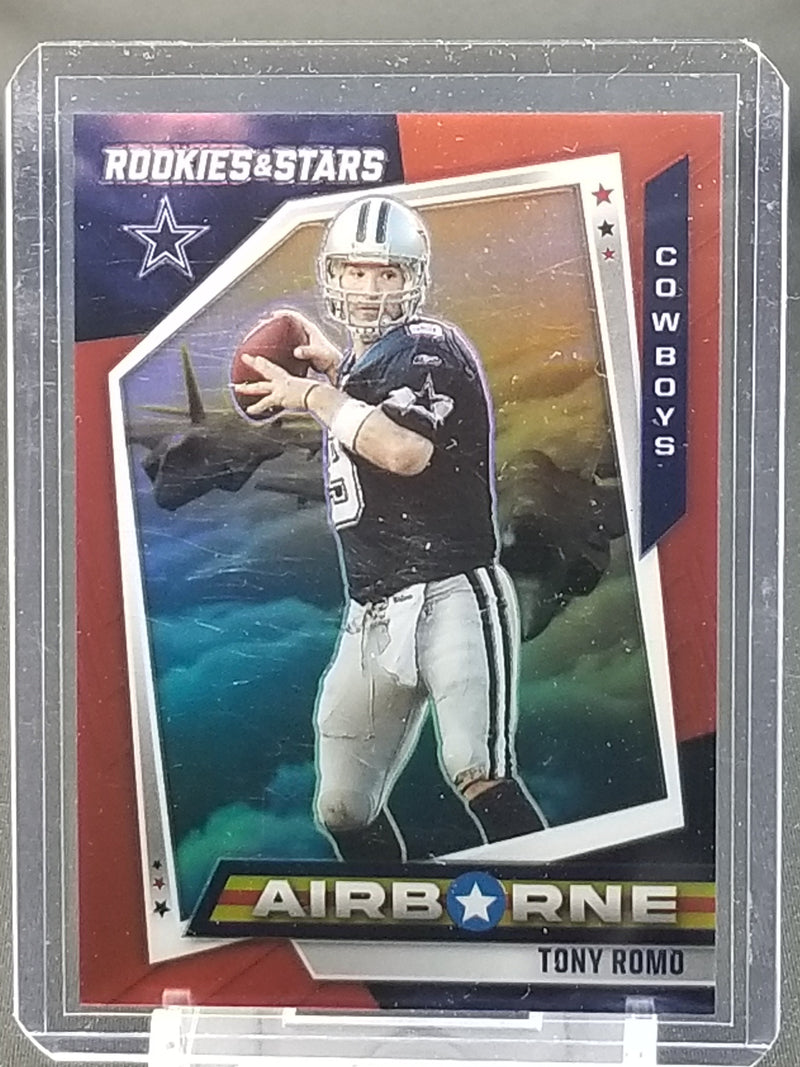 2021 PANINI ROOKIES & STARS - RED PRIZM - AIRBORNE - T. ROMO - #AB-30 - #'D/99