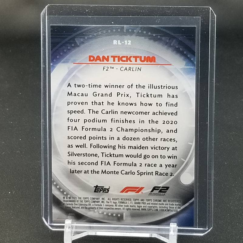 2021 TOPPS CHROME F1 - RED LINERS - D. TICKTUM -