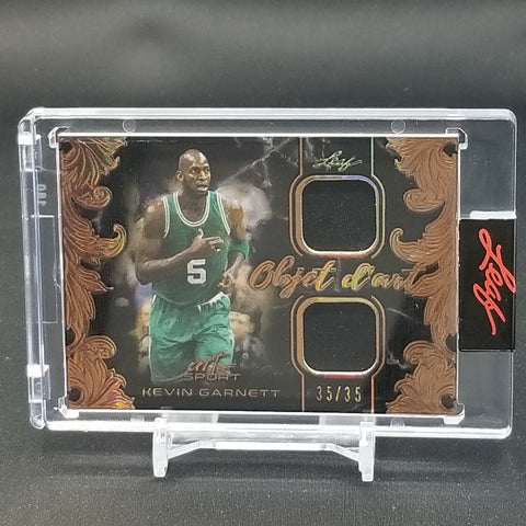 2021 LEAF ART OF SPORT - OBJET D'ART - K. GARNETT - #ODA-16 - #'D/35 - DUAL RELIC