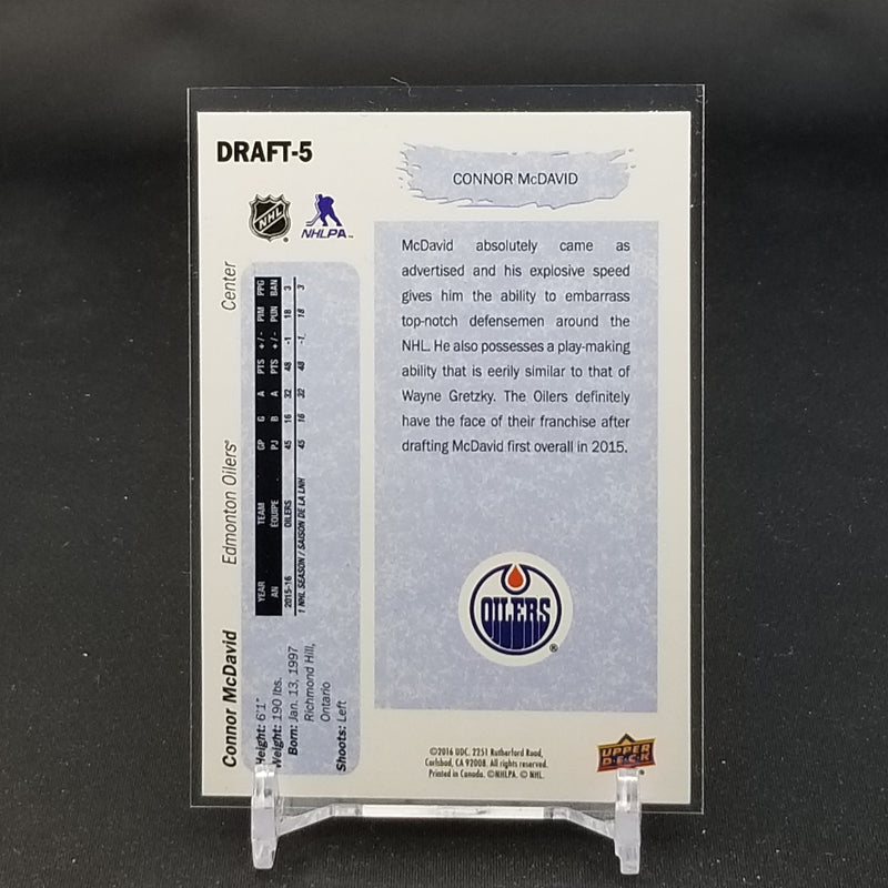2016 UPPER DECK TOP DRAFT PICK - C. MCDAVID -