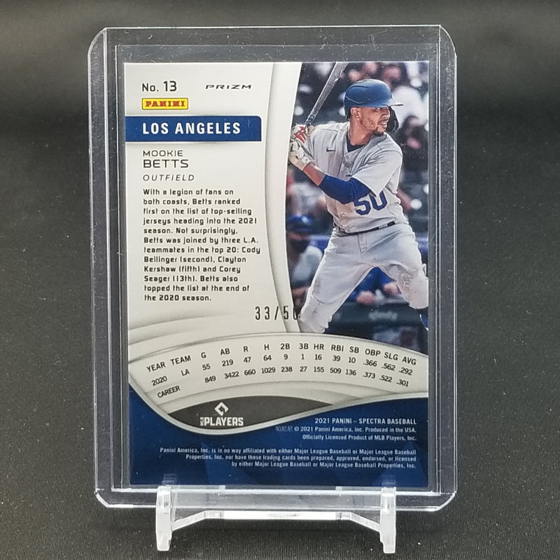 2021 PANINI SPECTRA - SILVER PRIZM - M. BETTS - #13 - #'D/50