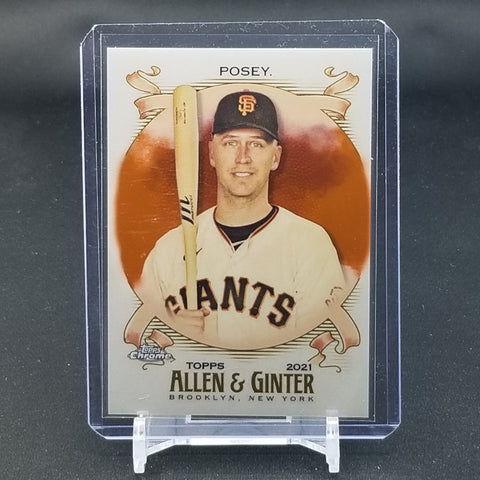 2021 TOPPS CHROME ALLEN & GINTER - ORANGE - B. POSEY - #13 - #'D/25
