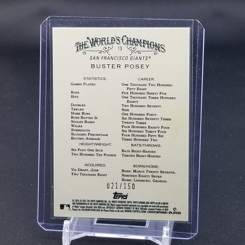 2021 TOPPS CHROME ALLEN & GINTER - BLUE REFRACTOR - SELECT YOUR PLAYER BELOW