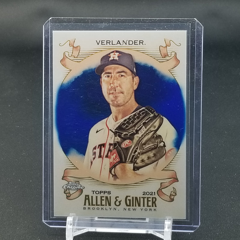 2021 TOPPS CHROME ALLEN & GINTER - BLUE REFRACTOR - SELECT YOUR PLAYER BELOW