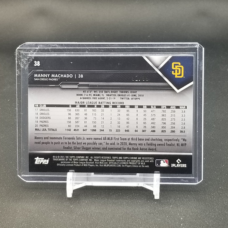 2021 TOPPS CHROME BLACK - GREEN REFRACTOR - M. MACHADO - #38 - #'D/99