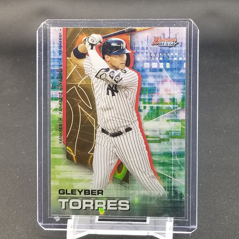 2021 TOPPS BOWMAN'S BEST - GOLD LAVA REFRACTOR - G. TORRES - #63 - #'D/75