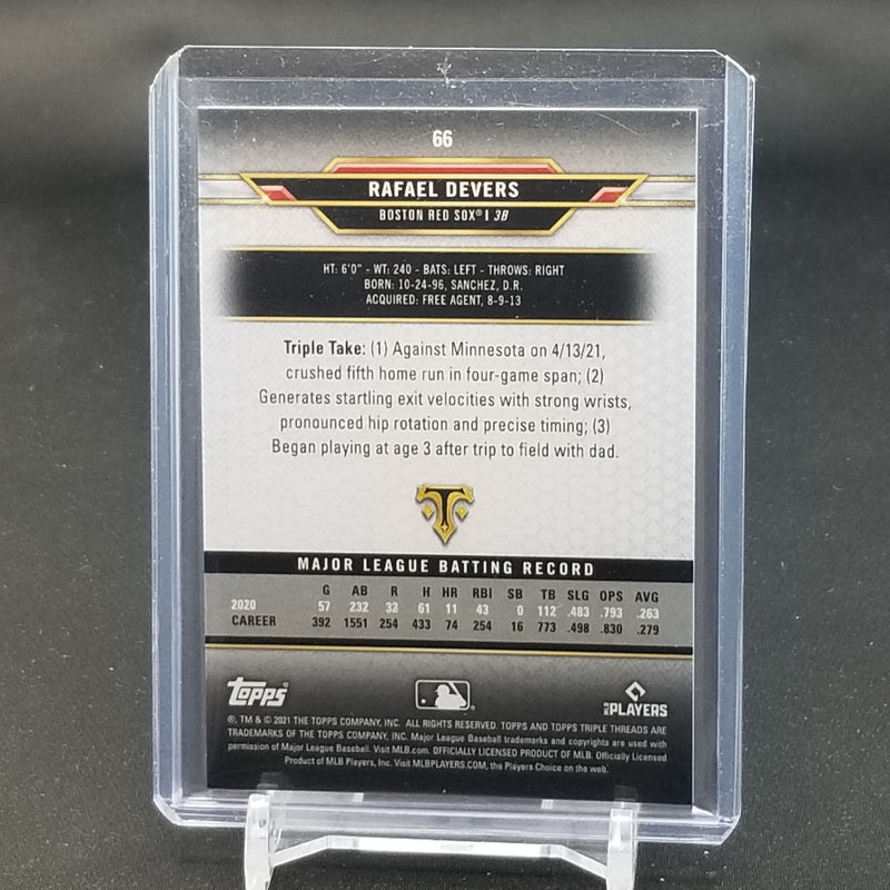 2021 TOPPS TRIPLE THREADS - AMETHYST - R. DEVERS - #66 - #'D/299