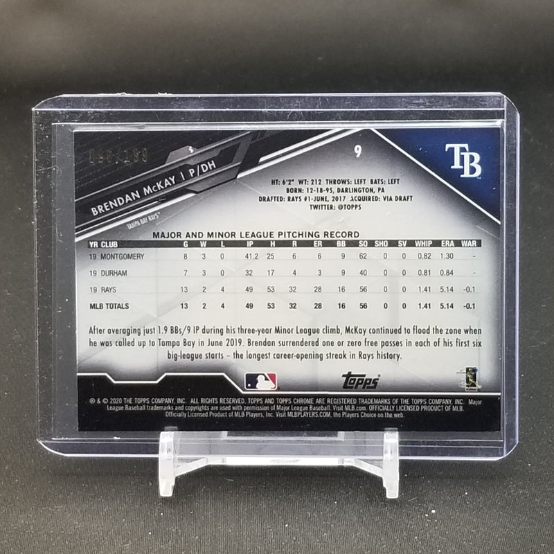 2020 TOPPS CHROME BLACK - REFRACTOR - B. McKAY - #9 - #'D/199