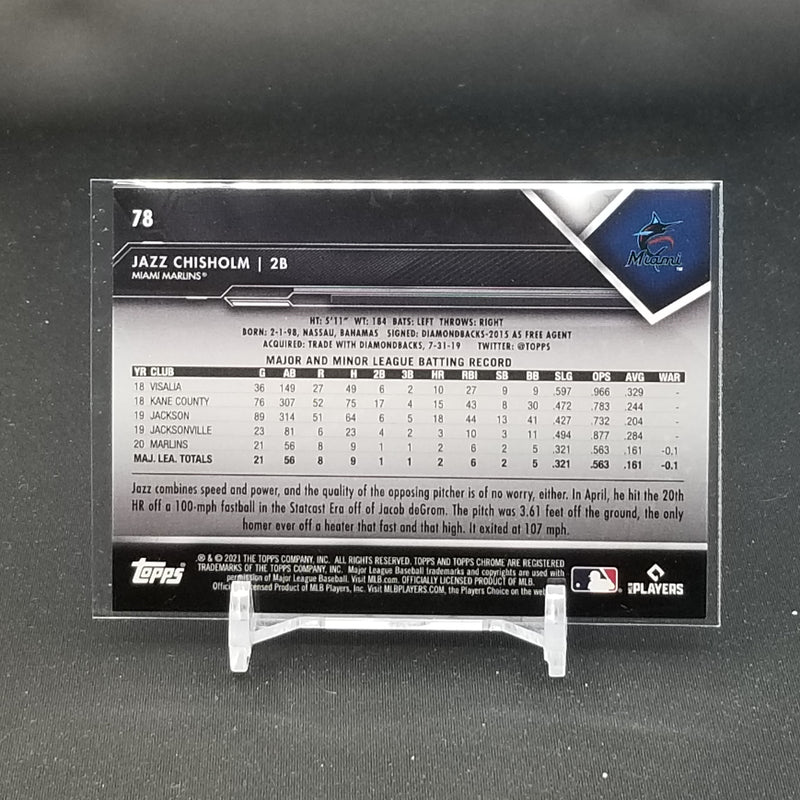 2021 TOPPS CHROME BLACK - J. CHISHOLM -