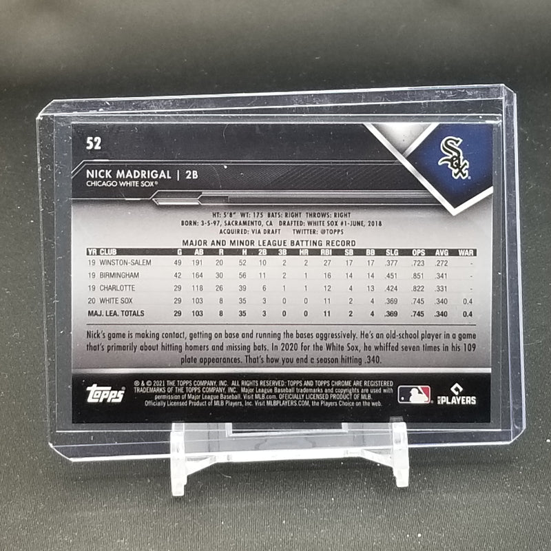 2021 TOPPS CHROME BLACK - N. MADRIGAL -