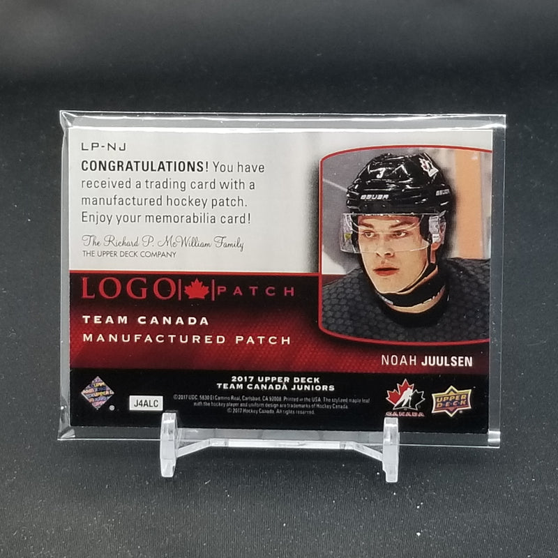 2017 UPPER DECK TEAM CANADA - LOGO PATCH - N. JUULSEN -