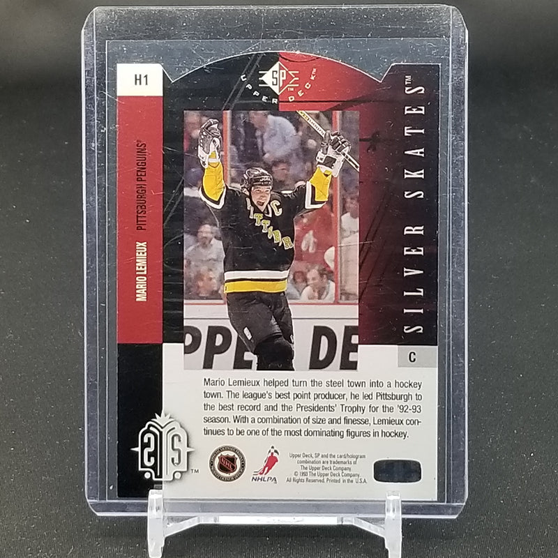 1993 UPPER DECK SP - SILVER SKATES - M. LEMIEUX -