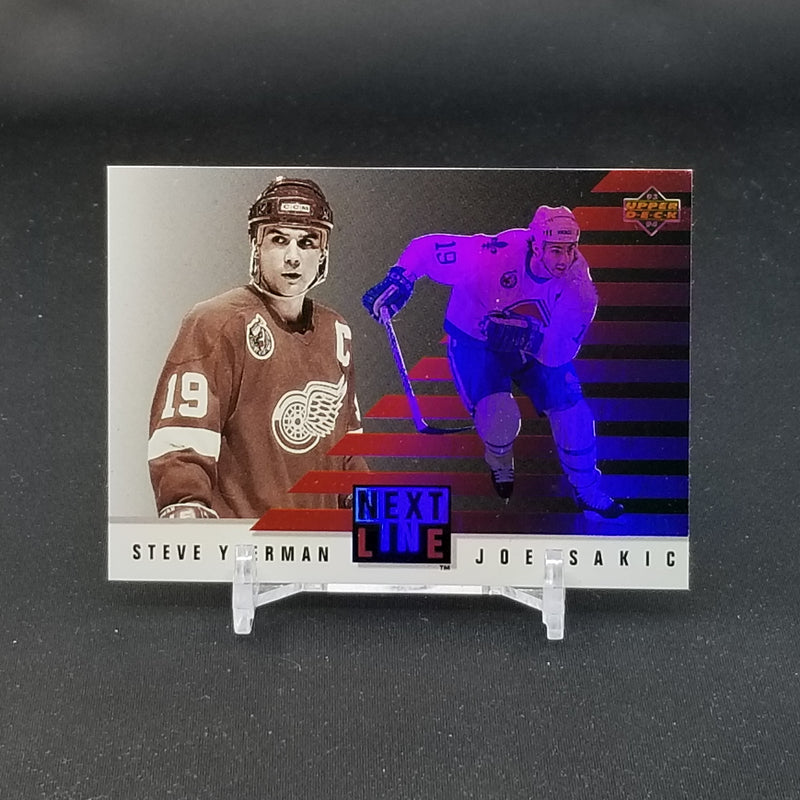 1993 UPPER DECK - NEXT IN LINE - S. YZERMAN / J. SAKIC -