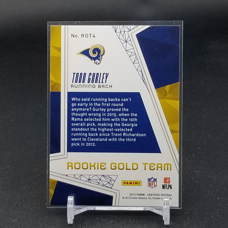 2015 PANINI CERTIFIED - ROOKIE GOLD TEAM - T. GURLEY -