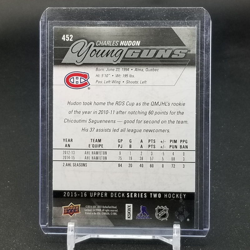 2015 UPPER DECK SERIES TWO - YOUNG GUNS - C. HUDON -