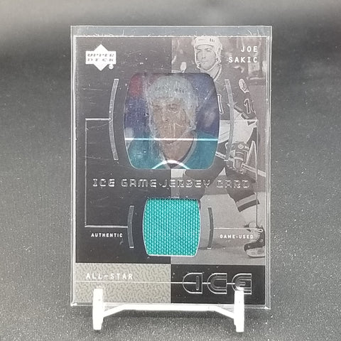 2001 UPPER DECK ICE - ICE GAME JERSEY CARD - J. SAKIC - #I-SA - RELIC