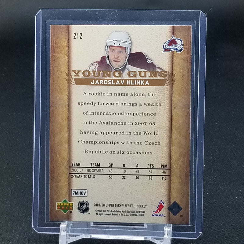 2007 UPPER DECK SERIES ONE - YOUNG GUNS - J. HLINKA -