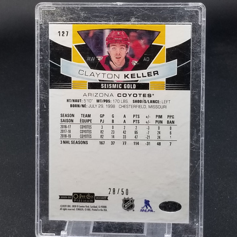 2019 UPPER DECK O-PEE-CHEE PLATINUM - SEISMIC GOLD - C. KELLER - #127 - #'D/50