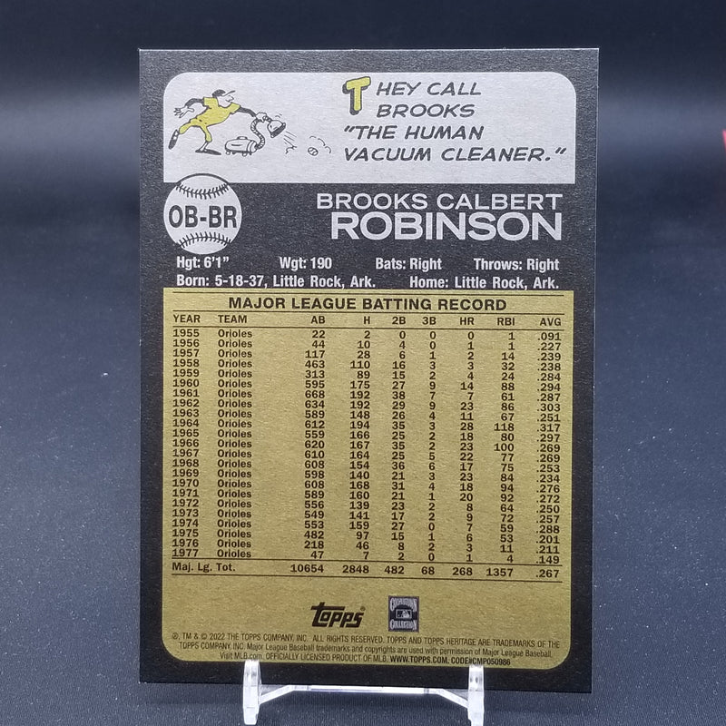 2022 TOPPS HERITAGE - BOX TOPPER - B. ROBINSON -